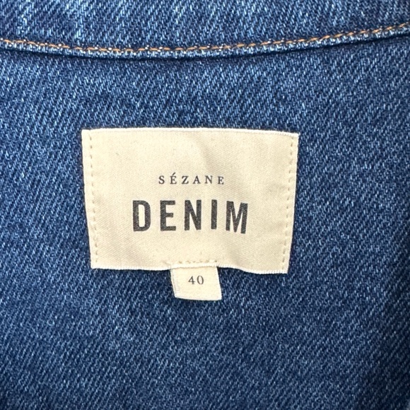 Sezane Blue Denim Jean Jumpsuit - Picture 2 of 6